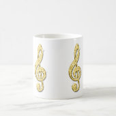 Funkelnd GoldMusiknote Kaffeetasse (Mittel)