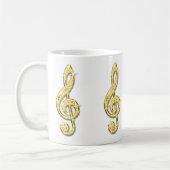 Funkelnd GoldMusiknote Kaffeetasse (Links)