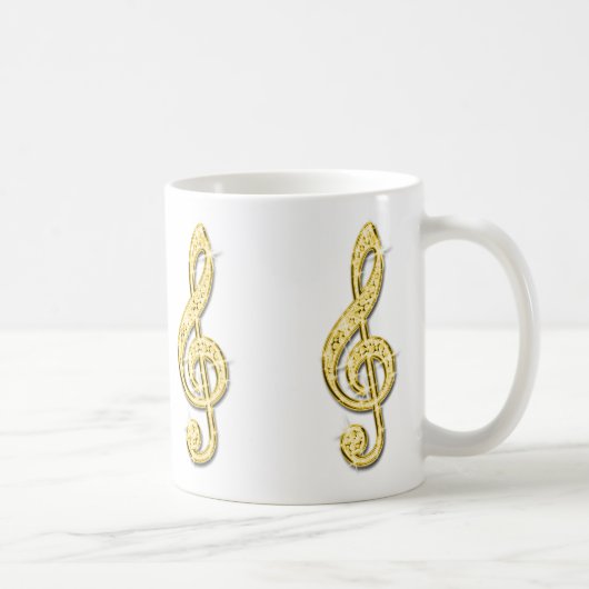 Funkelnd GoldMusiknote Kaffeetasse (Rechts)