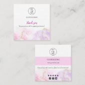 Funkelnd Gradientenrate für Visitenkarten Danke Quadratische Visitenkarte (Vorne/Hinten)