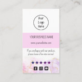 Funkelnd Gradientenrate für Visitenkarten Danke Visitenkarte (Rückseite)