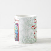 Funkelnd Grüner Glitzer Gesteinigter Glasweihnacht Kaffeetasse (Mittel)