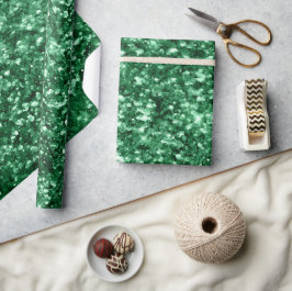 Funkelnd Grüner Weihnachtsfest Glitzer Geschenkpapier
