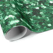 Funkelnd Grüner Weihnachtsfest Glitzer Geschenkpapier (Rolleneckpunkt)
