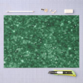 Funkelnd Grüner Weihnachtsfest Glitzer Seidenpapier (Handwerk)