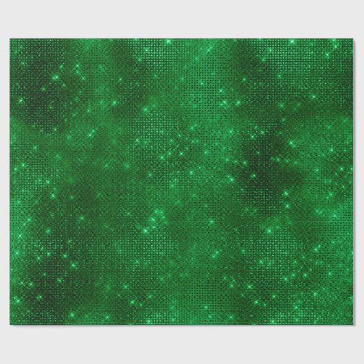 Funkelnd Grünstreifen Geschenkpapier (Flach)