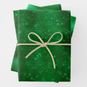 Funkelnd Grünstreifen Geschenkpapier Set (Beispiel)