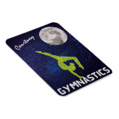 Funkelnd Gymnast im Weltraum am Mond Magnet (Rechte Seite)