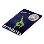 Funkelnd Gymnast im Weltraum am Mond Magnet (Linke Seite)