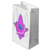 Funkelnd Hamsa Kleine Geschenktüte (Rückseite Schrägansicht)