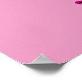 Funkelnd, heiß rosa Elefant Imitate Glitzern auf r Poster (Ecke)