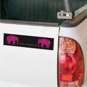Funkelnd, heiß rosa Elephant-Imitate Glitzern Ihr  Autoaufkleber (Auf Lkw)