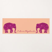 Funkelnd, heiß rosa Elephant-Imitate Glitzern Ihr  Yogamatte (Vorderseite (Horizontal))