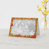 Funkelnd Herbst-Blätter Karte (Gelbe Blume)