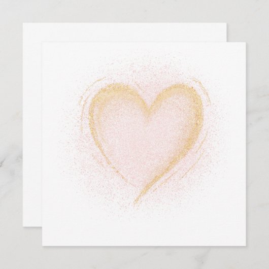 Funkelnd Herzblankkarte (Vorne/Hinten)