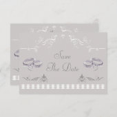 Funkelnd Hochzeitssandalen und Herz Save the Date (Vorne/Hinten)