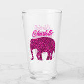 Funkelnd Hot-Rosa Elephant-Imitate funkeln Ihren N Glas (Rückseite)