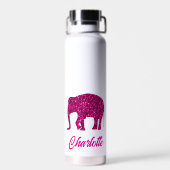 Funkelnd Hot-Rosa Elephant-Imitate funkeln Ihren N Trinkflasche (Rückseite)