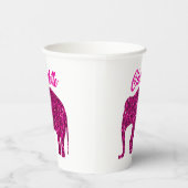 Funkelnd Hot-Rosa Elephant-Imitate funkeln individ Pappbecher (Rechts)