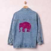 Funkelnd Hot-Rosa Elephant-Imitate funkeln Jeansjacke (Hangar)
