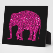 Funkelnd Hot-Rosa Elephant Imitate Glitzern auf sc Fotoplatte (Seite)