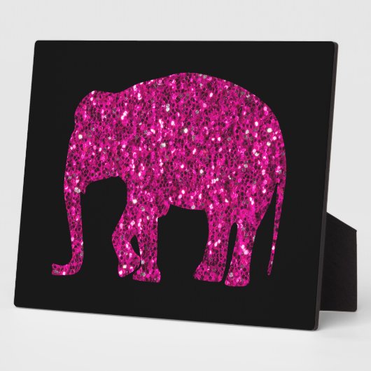 Funkelnd Hot-Rosa Elephant Imitate Glitzern auf sc Fotoplatte (Seite)