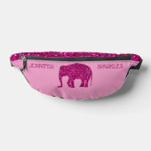 Funkelnd Hot-Rosa Elephant Individuelle Name Bauchtasche (Ablage )
