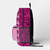 Funkelnd Hot-Rosa Elephant Individuelle Name Bedruckter Rucksack (Rechts)