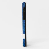 Funkelnd Individuelle Name Girly Blue Glitzer Case-Mate iPhone Hülle (Hinten/Links)