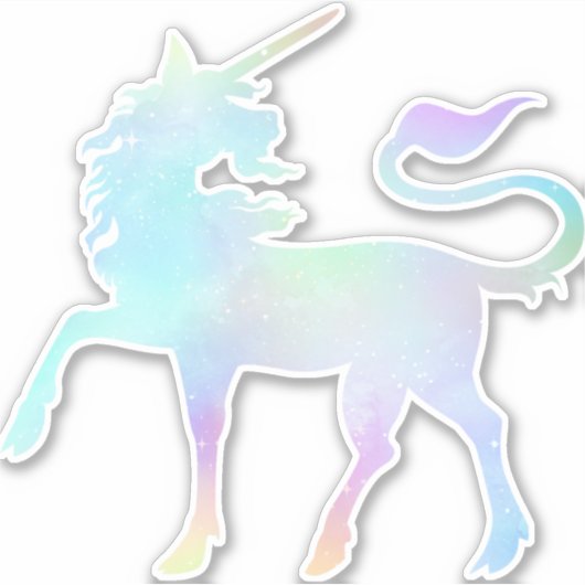 Funkelnd Iridescent Unicorn-Aufkleber Aufkleber (Vorderseite)