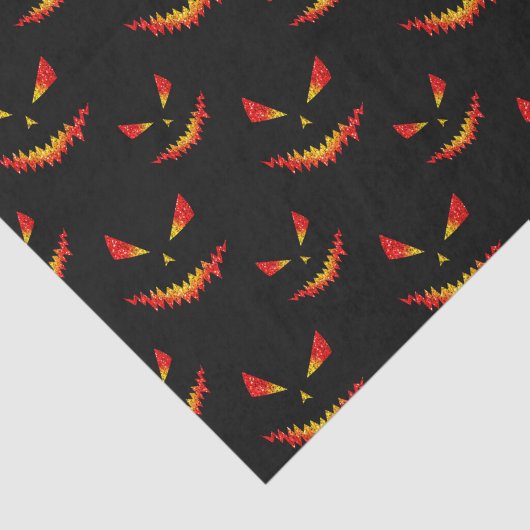 Funkelnd Jack O'Lantern-Gesichtsausschnitt Seidenpapier (Ausschnitt)