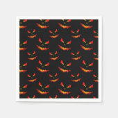Funkelnd Jack O'Lantern-Gesichtsausschnitt Serviette (Vorderseite)