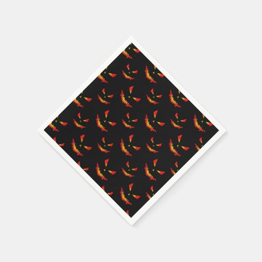 Funkelnd Jack O'Lantern-Gesichtsausschnitt Serviette (Ecke)