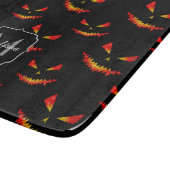 Funkelnd Jack O'Lantern Halloween-Mustermonogramm Schneidebrett (Ecke)