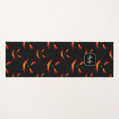 Funkelnd Jack O'Lantern Halloween-Mustermonogramm Yogamatte (Vorderseite (Horizontal))