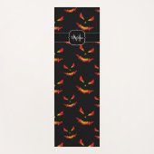 Funkelnd Jack O'Lantern Halloween-Mustermonogramm Yogamatte (Vorderseite)