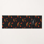 Funkelnd Jack O'Lantern Halloween-Mustermonogramm Yogamatte (Vorderseite (Horizontal))