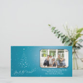 Funkelnd Joy Foto Card Feiertagskarte (Stehend Vorderseite)