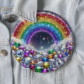 funkelnd, juwelenförmiger Regenbogen Button (Beispiel)