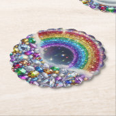 funkelnd, juwelenförmiger Regenbogen Untersetzer (angewinkelt)
