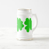 Funkelnd Kleeblatt mit Glück am St. Patrick's Day Bierglas (VorderseiteRechts)