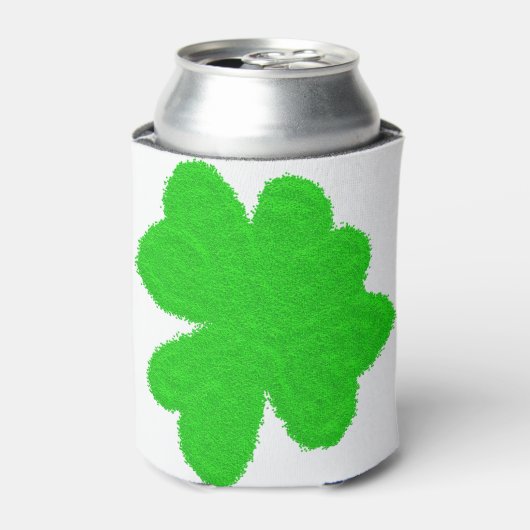 Funkelnd Kleeblatt mit Glück am St. Patrick's Day Dosenkühler (Kanne Vorderseite)