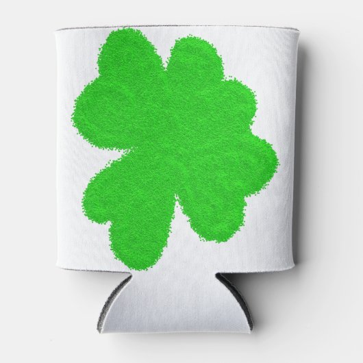 Funkelnd Kleeblatt mit Glück am St. Patrick's Day Dosenkühler (Vorderseite)