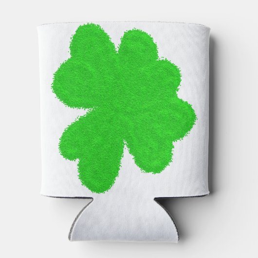 Funkelnd Kleeblatt mit Glück am St. Patrick's Day Dosenkühler (Rückseite)