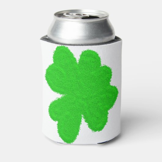 Funkelnd Kleeblatt mit Glück am St. Patrick's Day Dosenkühler (Kanne Rückseite)
