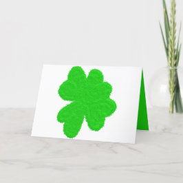 Funkelnd Kleeblatt mit Glück am St. Patrick's Day Feiertagskarte