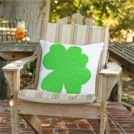 Funkelnd Kleeblatt mit Glück am St. Patrick's Day Kissen