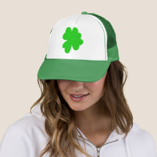 Funkelnd Kleeblatt mit Glück am St. Patrick's Day Truckerkappe