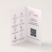 Funkelnd Lashes Aftercare Instructions Symbol Glit Visitenkarten (Innenseite)