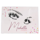 Funkelnd Lashes Pink Glitzer Confetti Aftercare Ki Große Geschenktüte (Vorderseite)